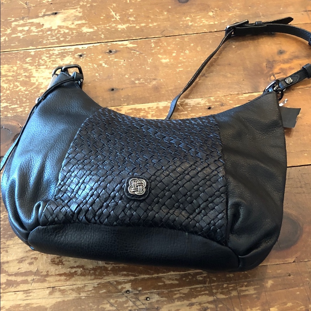 Elliott Lucca Black Leather Shoulder Bag